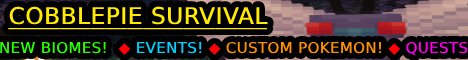 CobblePie Cobblemon server banner - cobblepie.mc.gg