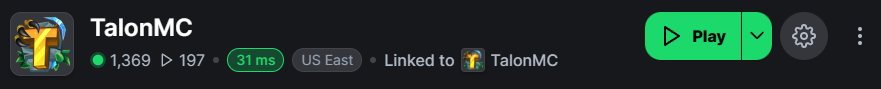 Searching for the TalonMC modpack in the Modrinth App